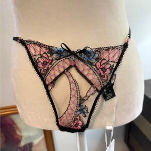 Honey Birdette Pink and Blue Lace Panties